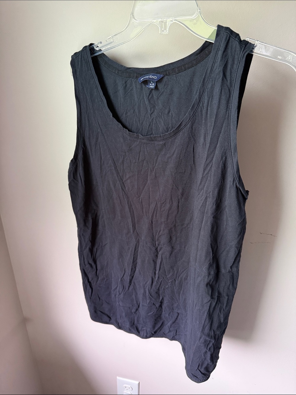 Lands' End Black Scoop Neck Tank